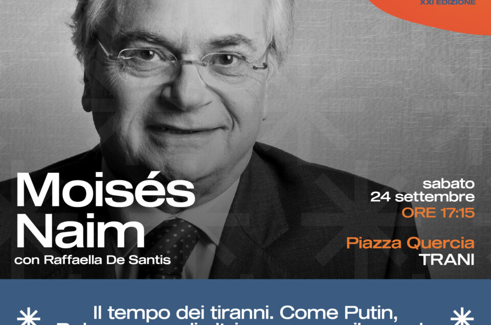 Ai Dialoghi arrivano Moisés Naim, Telmo Pievani, Gemma Calabresi e Giorgio Zanchini. Serata Pop finale con Barbara Alberti.
