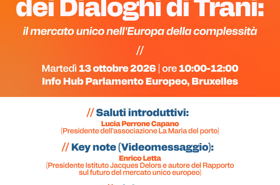 I Dialoghi di Trani ospiti al Parlamento europeo Bruxelles